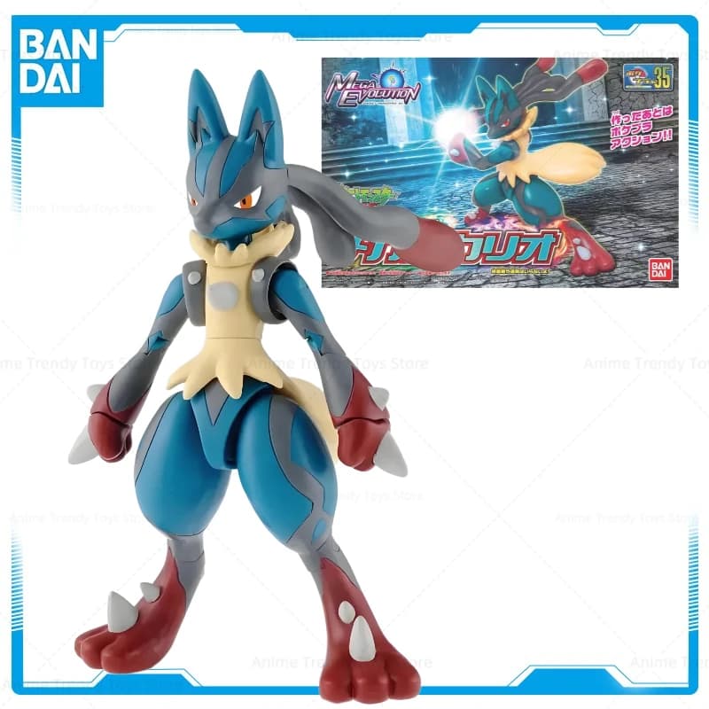 Disponibile Bandai Originale POKEMON Poke Pla Mega Lucario Aninm Action completa Assemblaggio Figura Modello Giocattolo Regali WY