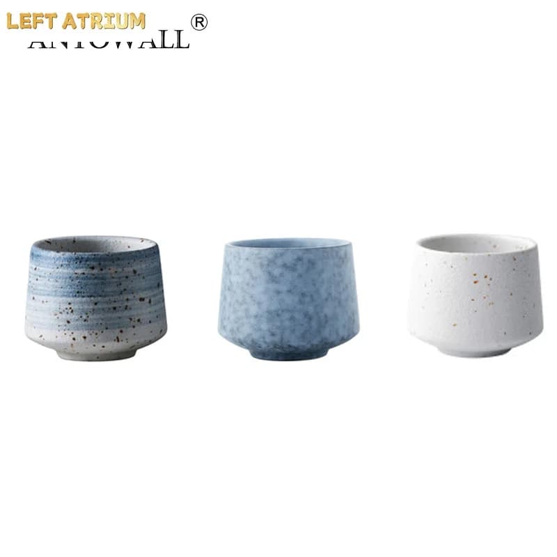 1PCS ANTOWALL Ceramic Tea Cup Handmade Solid Color Tea Water Cup Stone Color Drinkware Matt Coffee Cup