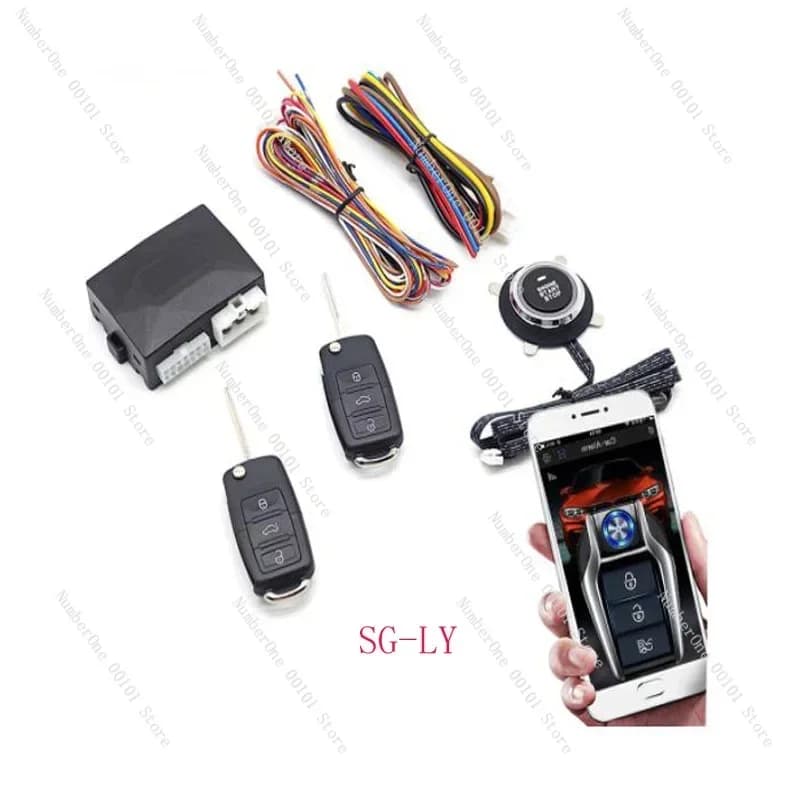 Sistema di accesso senza chiave Allarme per avviamento motore con telecomando per auto con pulsante di arresto di avvio automatico PKE Automazione di bloccaggio centrale