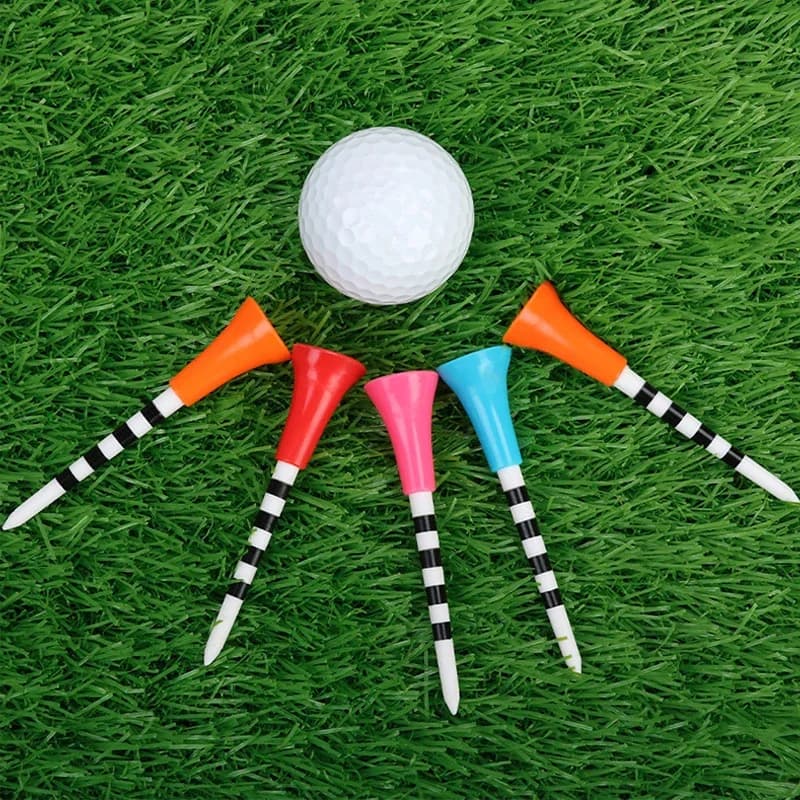 10 PZ Golf Nail TEE T-shirt in plastica 83mm Manicotto in gomma Manicotto in gomma morbida Servi Tee da golf Tee Tee Nuovo supporto per palla.