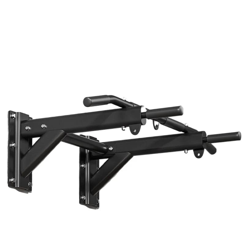 Fitness equipment with wall fixing for punching with internal horizontal bar for domestic use
