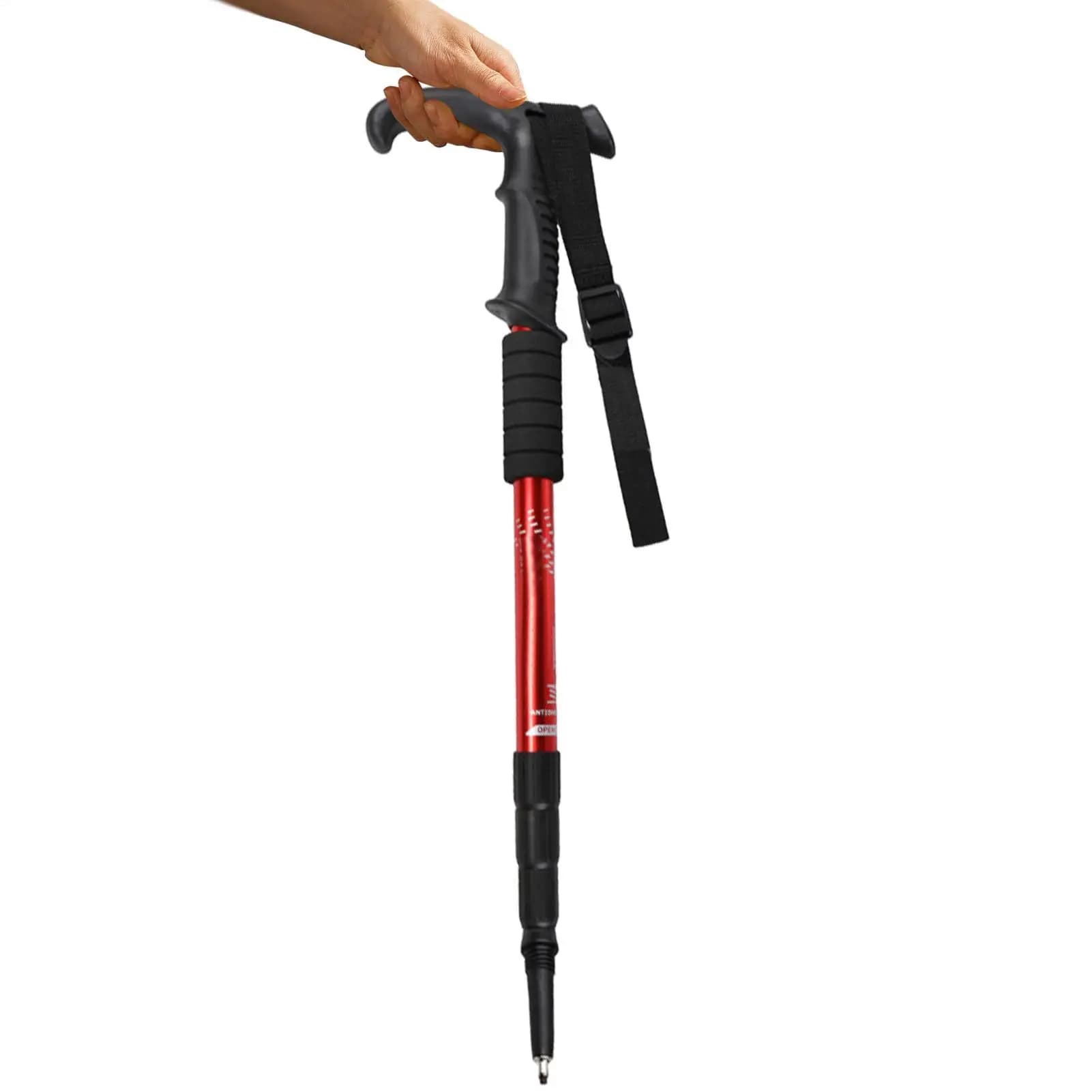 Lightweight and folding trekking poles Light trekking poles Non-slip handle Aluminum alloy retractable stick for travel