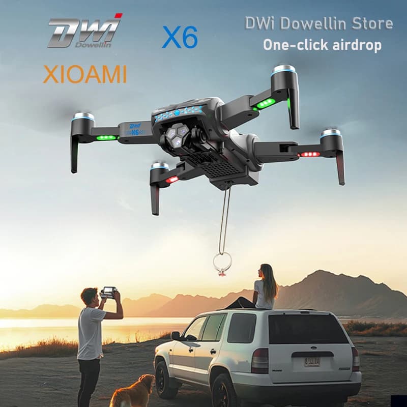 DWi NUOVO X6 fisso-alto generale airdrop doppio fotometro telecomandato elettrico per evitare barriere drone giocattolo drone RC a grande schermo regali