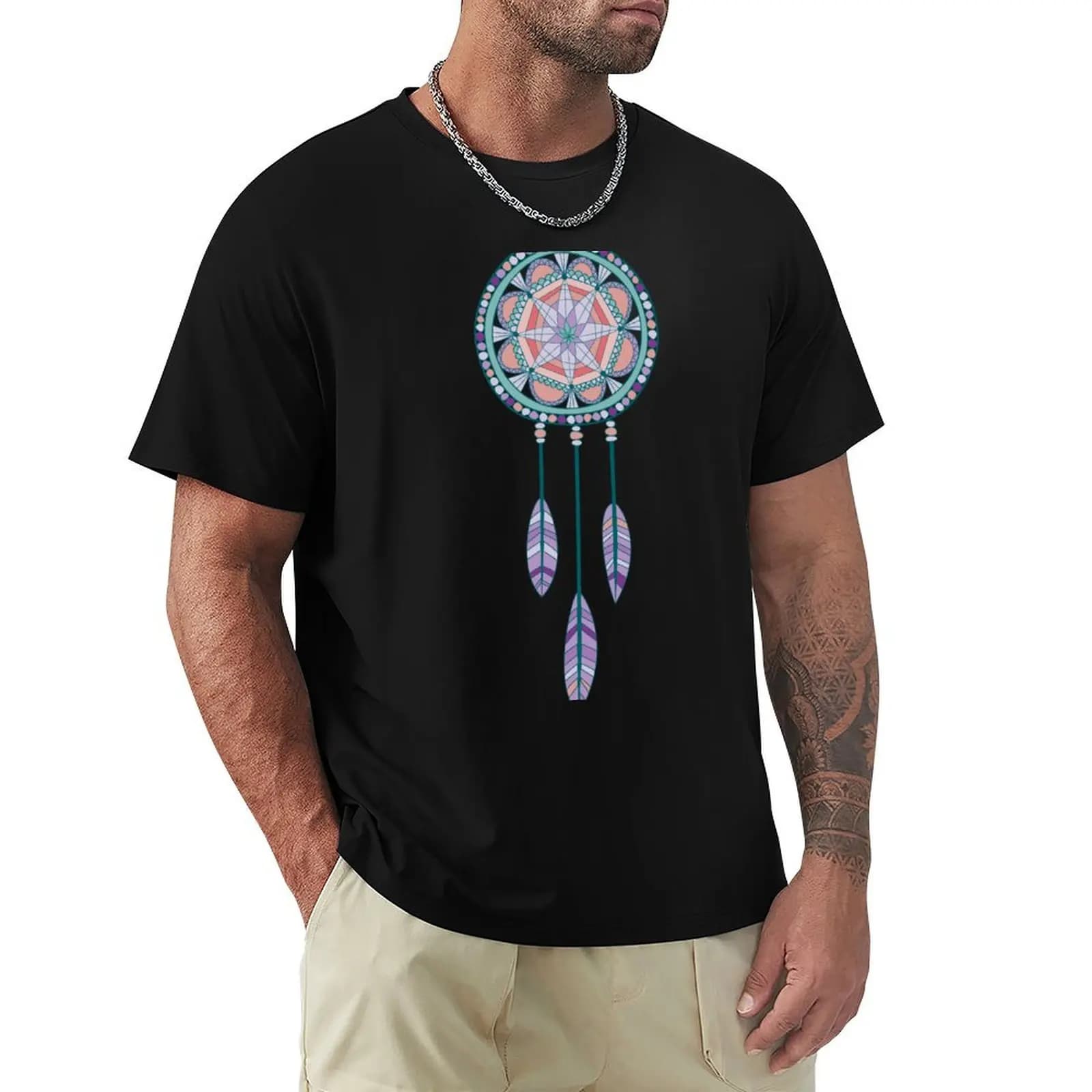 dreamcatcher T-Shirt Casual Trendy Short Sleeve T-Shirt