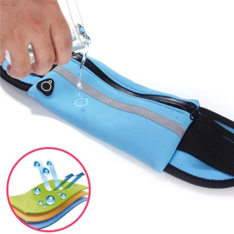 Sweat proof reflection Running Waist Belt Bag Sports Portable Outdoor Phone Holder Women Men Sport large capacity kettle Bag