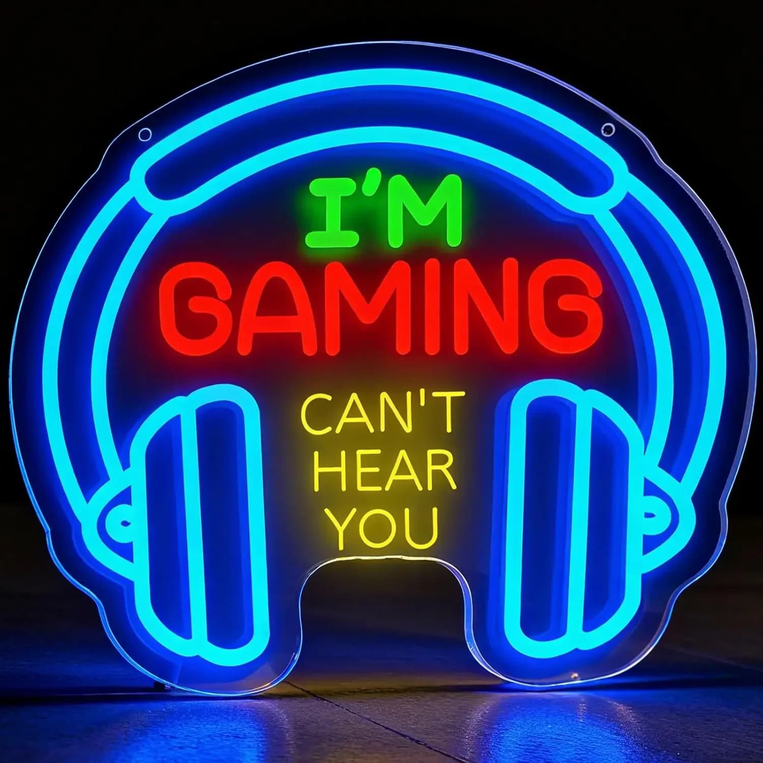 "I'M GAMING CAN'T HEAR YOU" Neon Sign USB Powered Led Light for Kids Room Gaming Room Bedroom Decoration Gift Art Wall Light