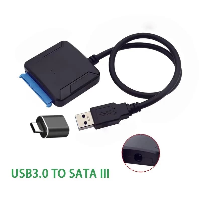 SATA to USB 3.0 Adapter, External Hard Drive Converters for 2.5"/3.5" SSD/HDD Supports UASP Compatible USB 1.1/2.0/3.0