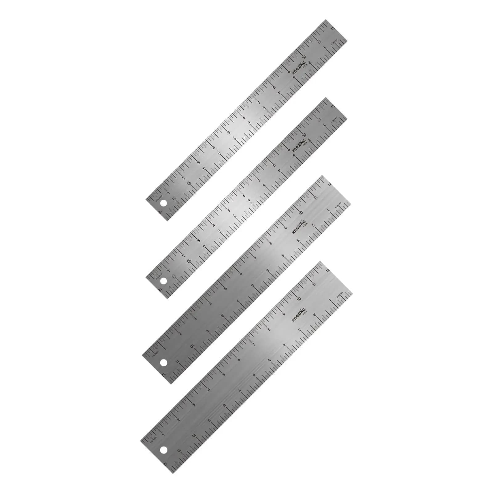 Righello di misurazione Regola da disegno con foro ispessito Multiuso Righello cm Righello in alluminio per quaderni di agenda da disegno per ufficio