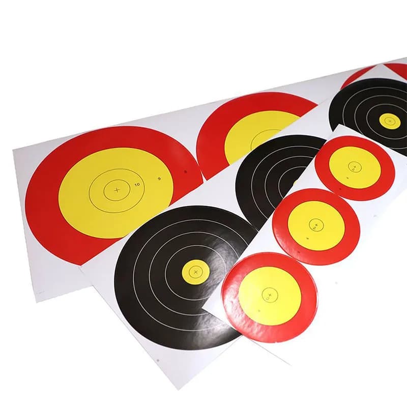 20 Pezzi di Carta Adesiva per Bersagli da Tiro con l'Arco, Diametro 12/20/24cm, Accessori per Caccia e Tiro