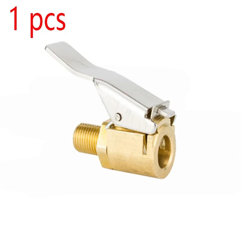 Inflatable Pump for Car Tire Air Chuck Inflator Pump Valve Connector Clip-on Adapter Brass Auto Tyre Wheel Valve Inflatable Pump
