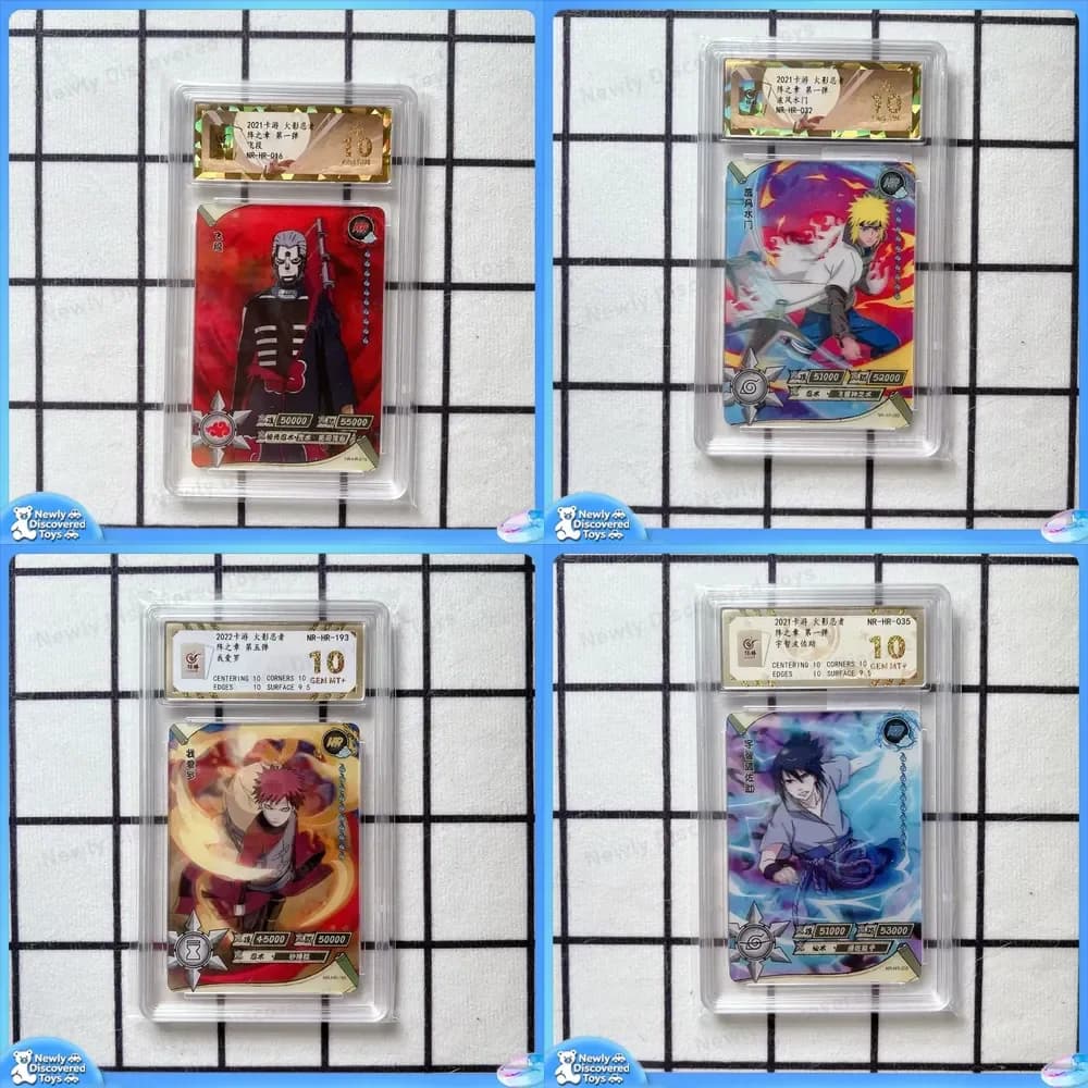 Carte da Gioco Naruto HR Orizzontali Verticali Uchiha Itachi Kakashi Sasuke - Carte CCG da 10 Stelle per Gioco di Carte