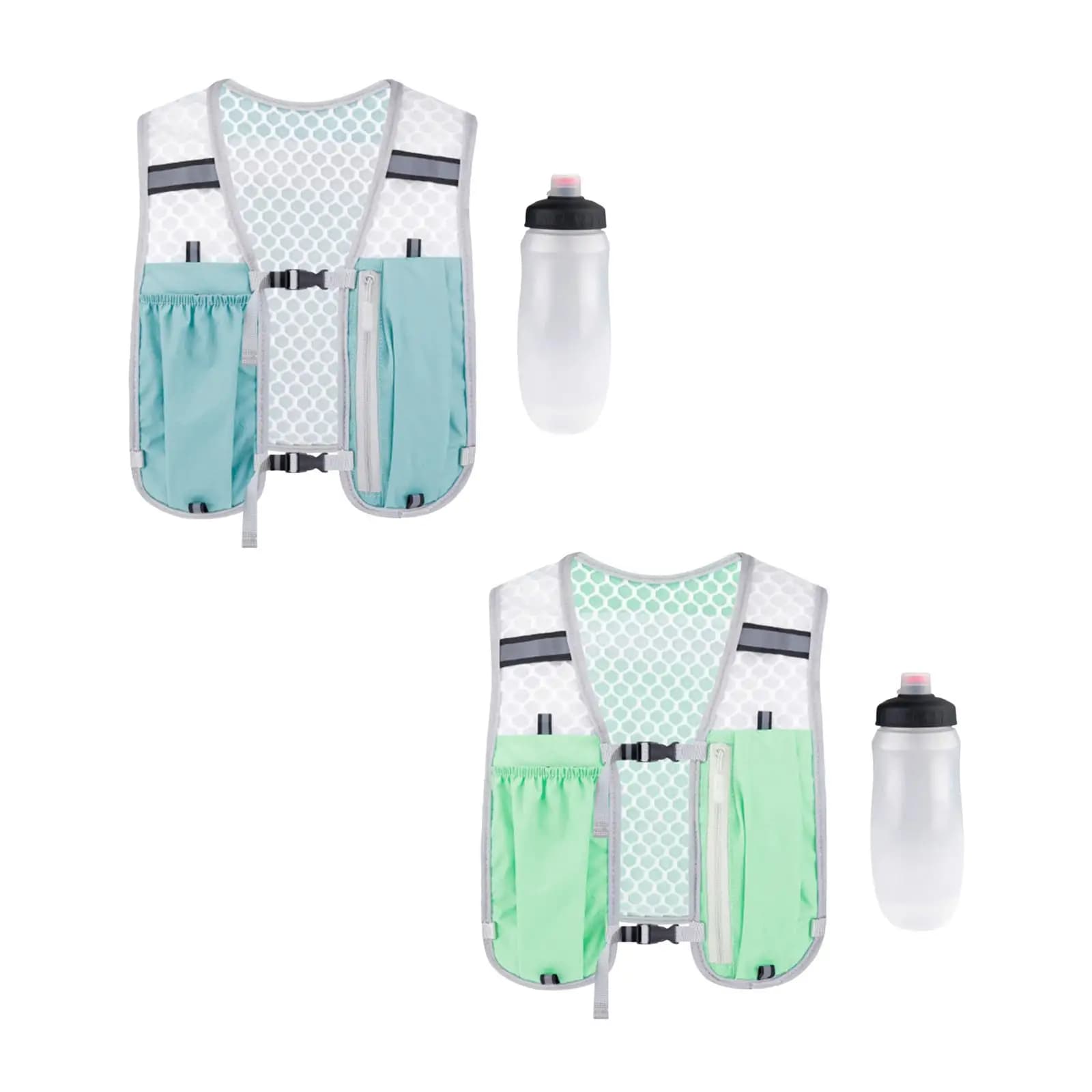 Outdoor water backpack with 550 ml soft bottle for jogging, marathon and trail running