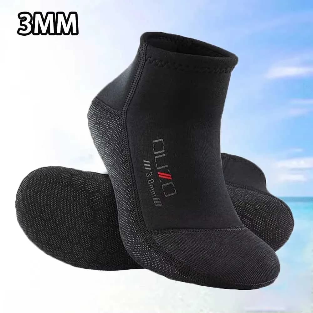 Calzini da Immersione in Neoprene da 3mm Antiscivolo, Calzini Corti Caldi da Spiaggia, Scarpe da Surf, Calzini Impermeabili Anti-Sabbia, Calzini Corti Caldi da Immersione