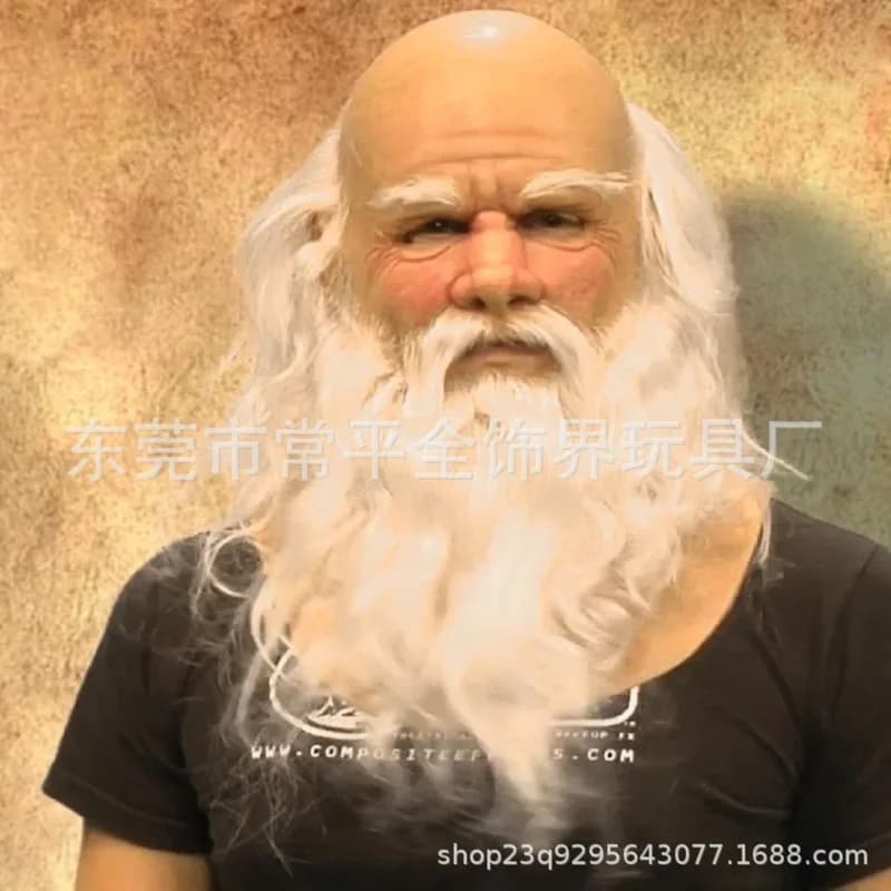 Maschera realistica da uomo anziano calvo in silicone, maschera horror per adulti, per scherzi, costumi, feste, accessori spaventosi per uomini.
