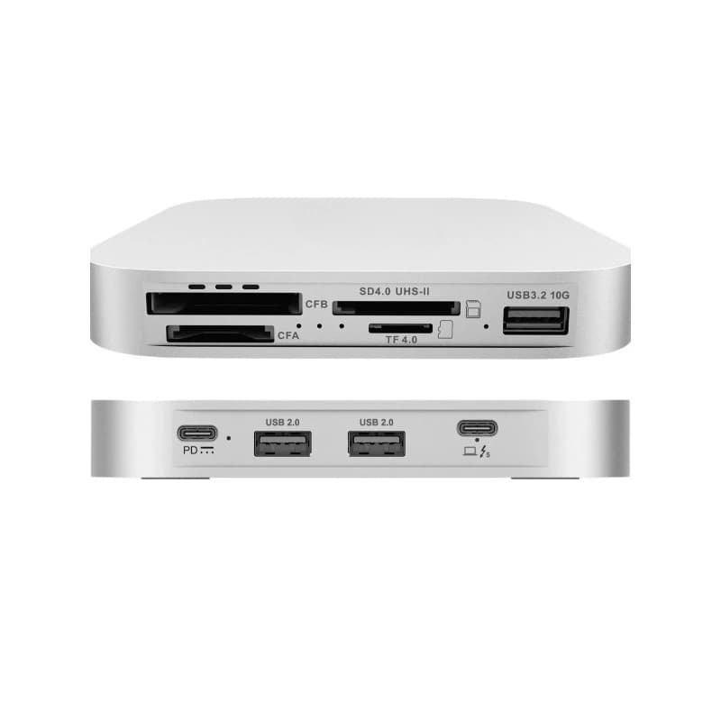 Mini base per docking station per disco rigido per lettore di schede CF-A/B/TF/SD 8in1 con alimentazione gratuita