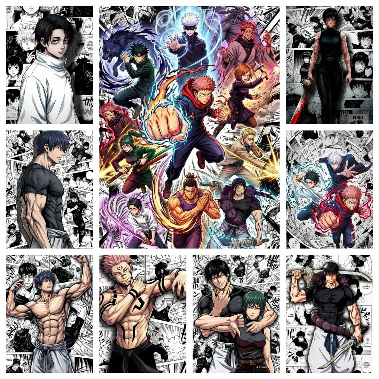 Heaven-given Tyrant Anime Jujutsu Kaisen Diamond Painting Kit 5D DIY Embroidery Cross Stitch Handmade Art Gift Crafts Home Decor