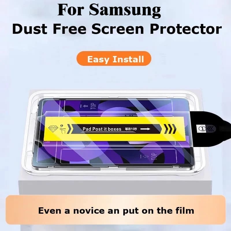Vetro temperato HD 9H per Samsung Galaxy Tab S11 S10 Lite 2025 FEPlus S9 S8 S7 A11 A9 Plus Installazione rapida automatica senza polvere