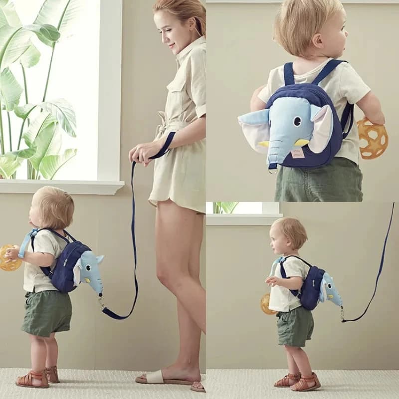 Girello per bambini Zaino con imbracatura anti-smarrimento Borsa per elefante da passeggio Borsa di sicurezza per bambini Borsa da passeggio con tracolla per bambini