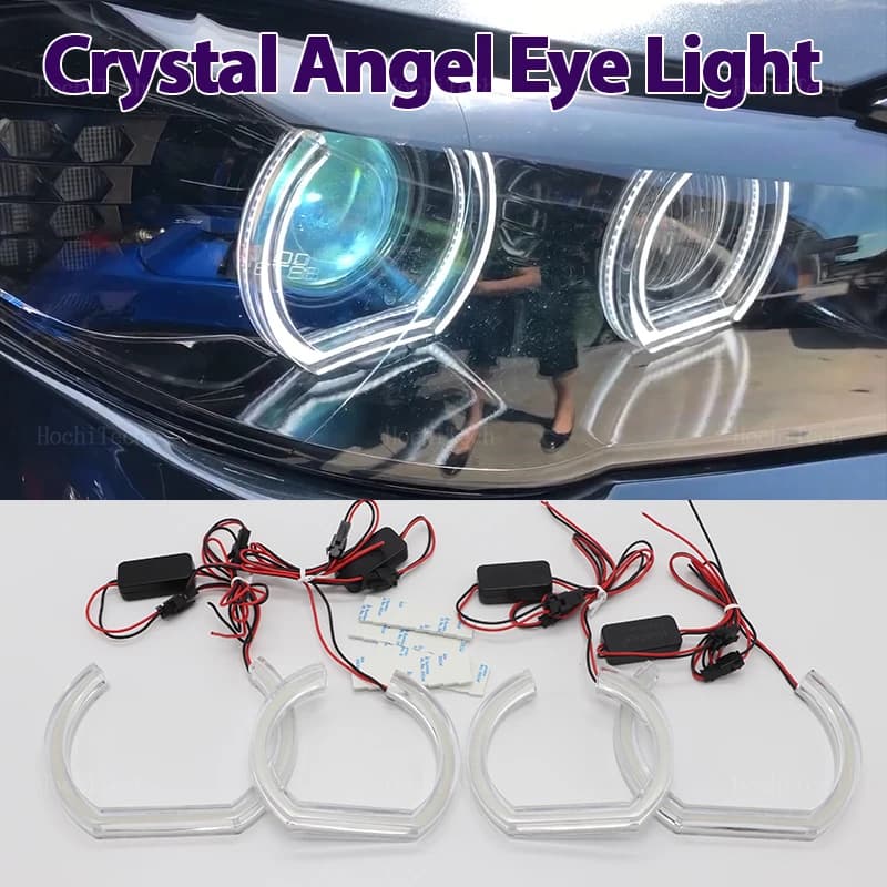 White Rings Light LED Angel Eyes Kit for BMW X1 X3 X5 X6 E70 E71 Z3 Z4 E30 E32 E34 E36 E38 E60 E61 E85 F30 E81 E87 E90