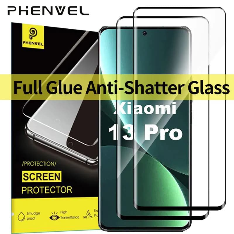 Vetro protettivo con colla completa per Xiaomi Mi 13 Pro Protezione schermo 3D Xiaomi 13 Pro Pellicola in vetro temperato infrangibile
