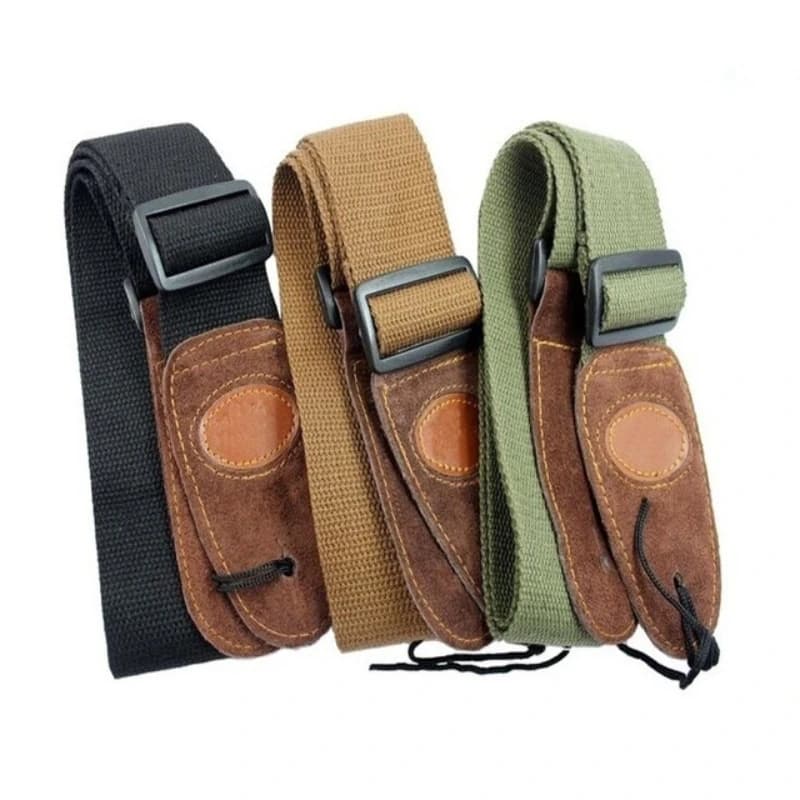 Cinturino per chitarra cinturino per chitarra regolabile in puro cotone per basso elettrico acustico accessori musicali plettri per chitarra opzionali