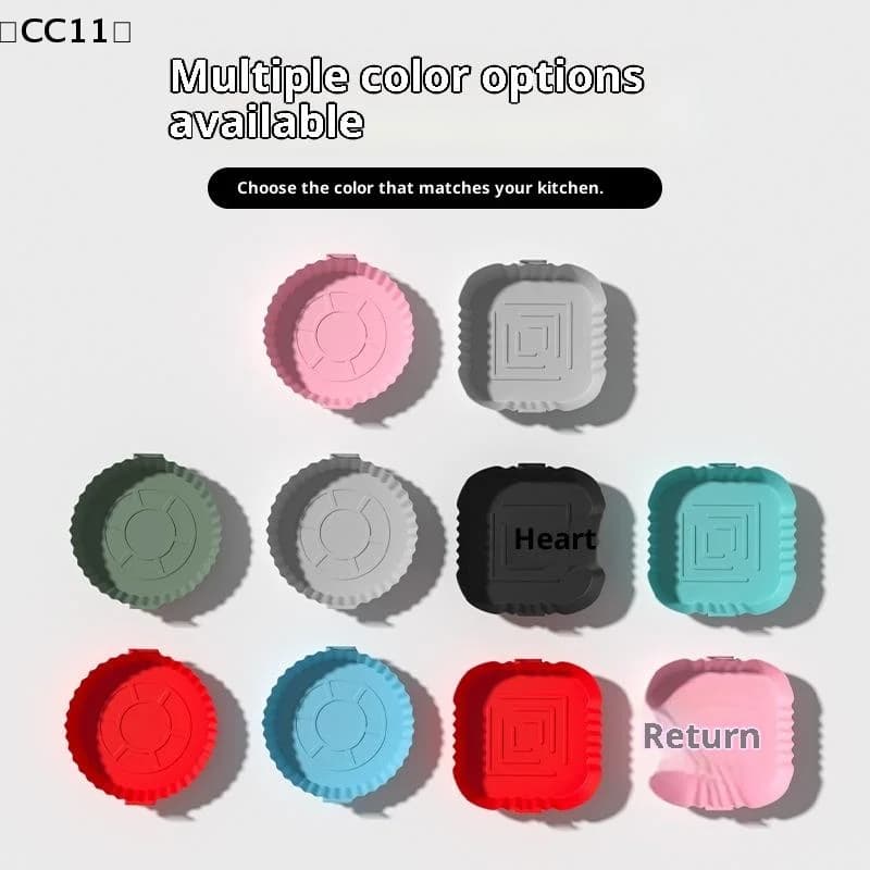 1/3/6 Pieces 450 ° Silicone air frying mats F, non-stick, double textured, dishwasher-washable, for crisp/steam cooking, for baking trays of the oven