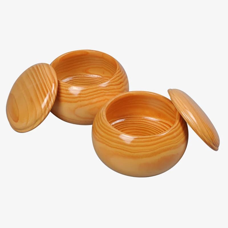 Barattolo da gioco Go in legno di lusso, Go Chess Cnatainer, 14,5x9 cm Vecchio gioco cinese di Go, 2 scatole da dama Weiqi, scatola degli scacchi da 361 pezzi