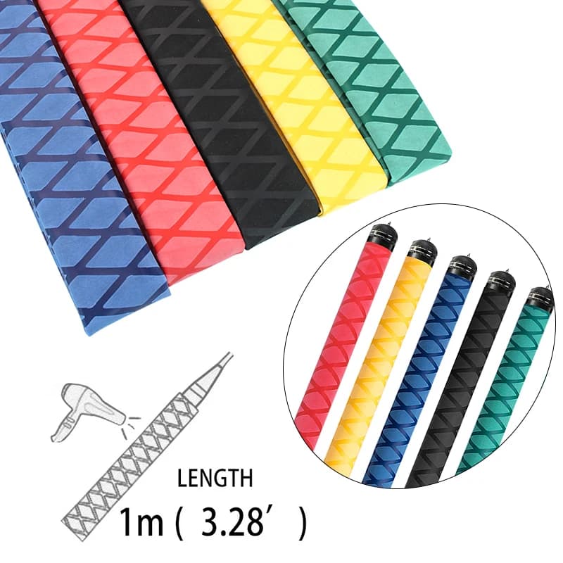 Tubo termoretraibile antiscivolo per canna da pesca Manicotto per racchetta fai da te Isolamento elettrico Involucro termoretraibile 15/18/20/22/25/28/30/35/40/50mm