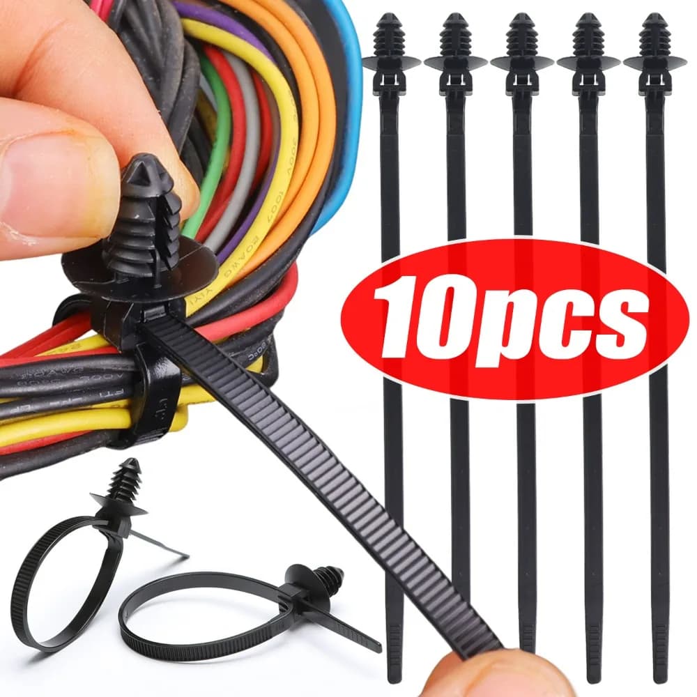 Fascette autobloccanti Fascette universali in nylon per auto Fascette per cavi Organizzatore di cavi Clip per cablaggio elettrico Elementi di fissaggio automatici per riparazioni rapide
