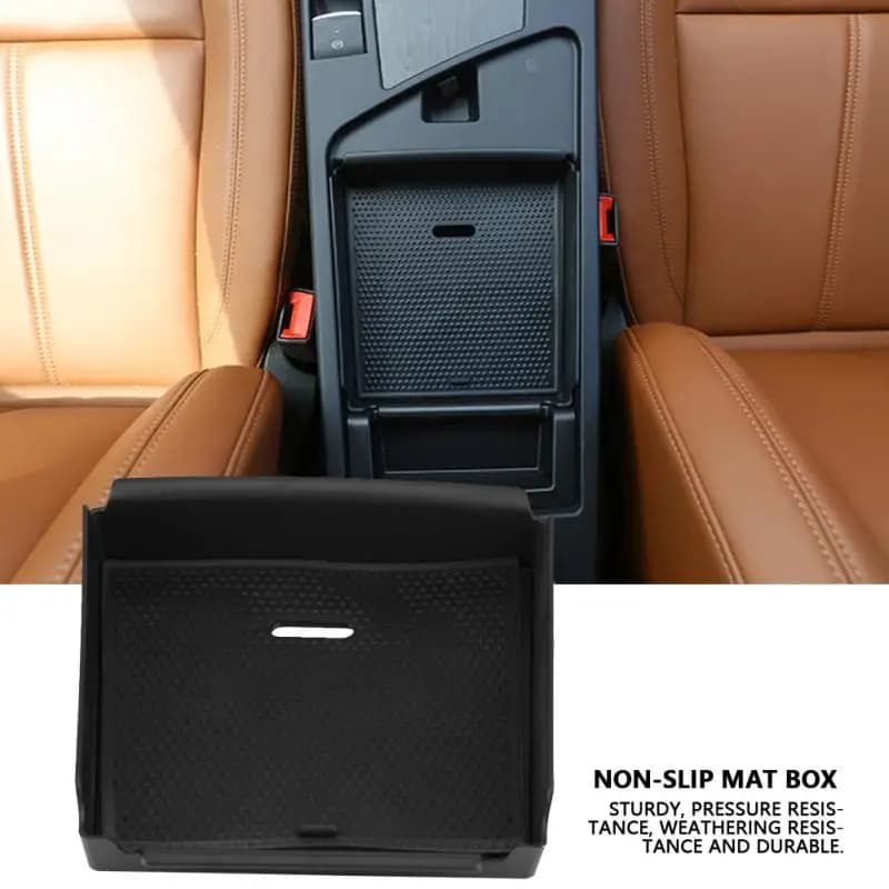 New black car armrest storage box with anti-slip mat phone glove box tray for auto accessories Alfa Romeo Giulia 2017-2018