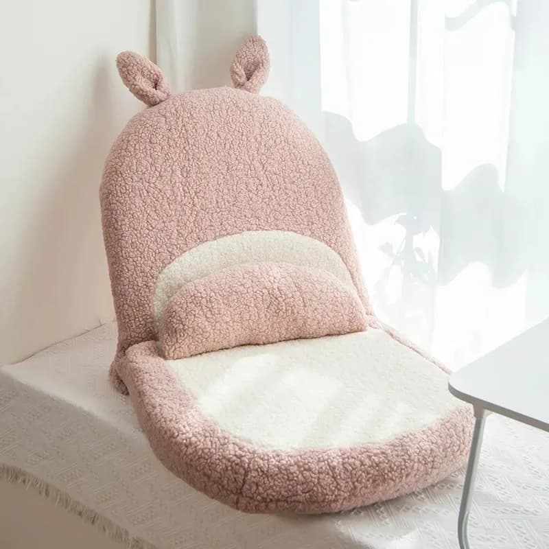 Modern folding floor cushion chair with removable backrest and washable for bay bed, tatami, reading corner for children and portable bed