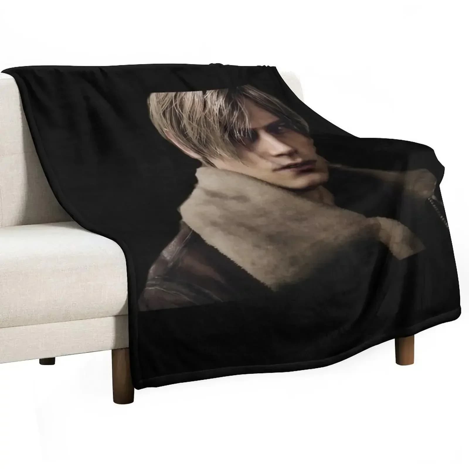RE4 Leon Throw Blanket Furrys for winter Sleeping Bag Weighted Camping Flannel Blankets