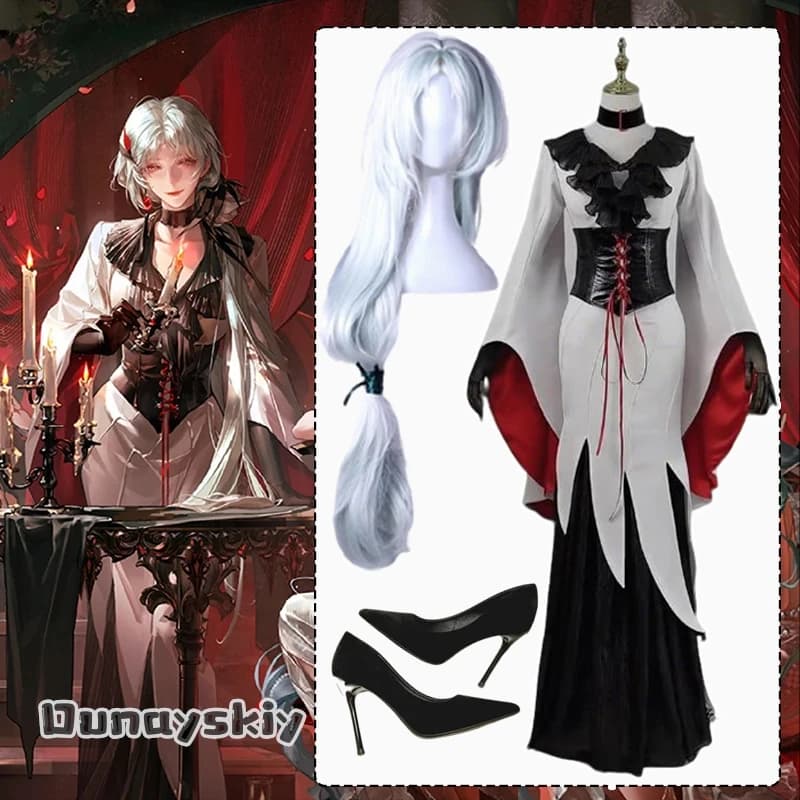 The bleeding tone behind Du Ruo Cospaly Game Path to Nowhere Costumes {Anna zhang Online} Women's Retro Gown Set