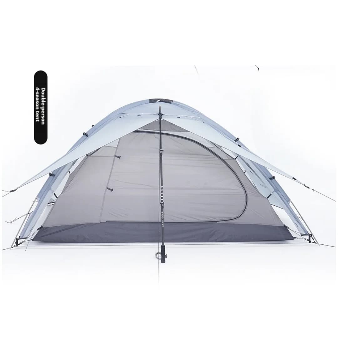 Tenda da Campeggio Astagear Vista 2 per 2 Persone, Rivestimento in Silicone 15D, Pali in Lega di Alluminio, Resistente all'Acqua fino a 3000mm, per Esterni