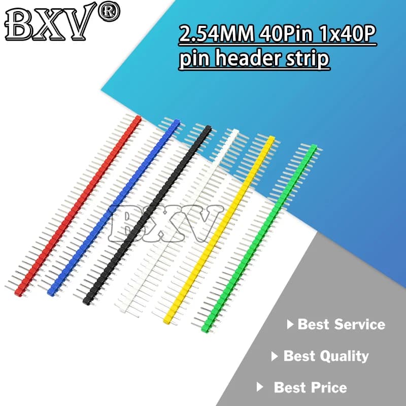 10PCS 2.54MM 40Pin 1x40P New Male Spille Header Strip Single Row Male Breakable Spille Header Connector Strip For Arduino