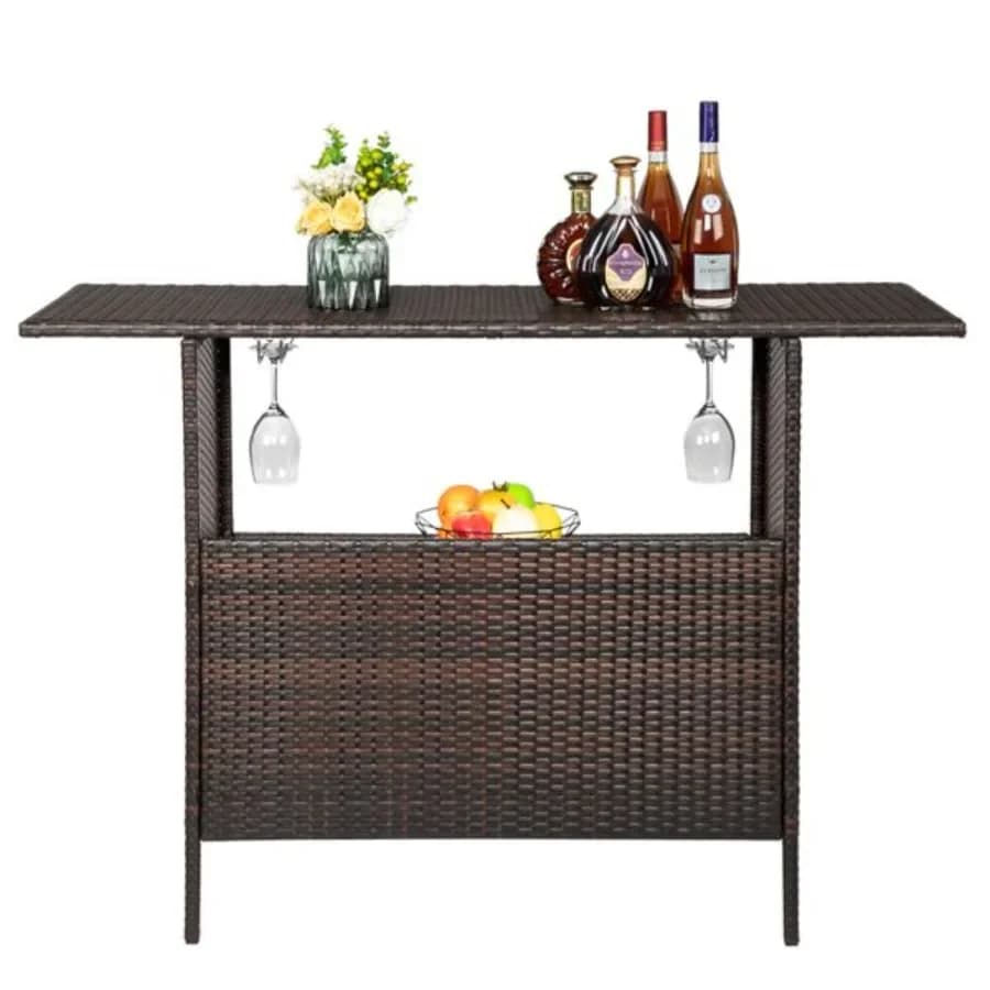 Tavolo da bar moderno, elegante e bellissimo, marrone sfumato