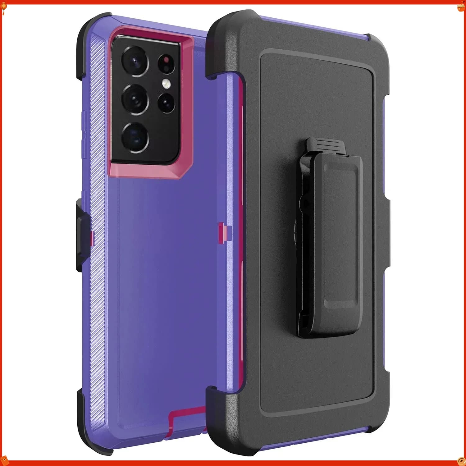 Custodia Armor CHAOYIDIAN per Samsung A55 35 25 A15 A54 A34 A24 A14 A52 A72 S24 Ultra S22 S23 S21 FE con Clip da Cintura e Fondina Rinforzata
