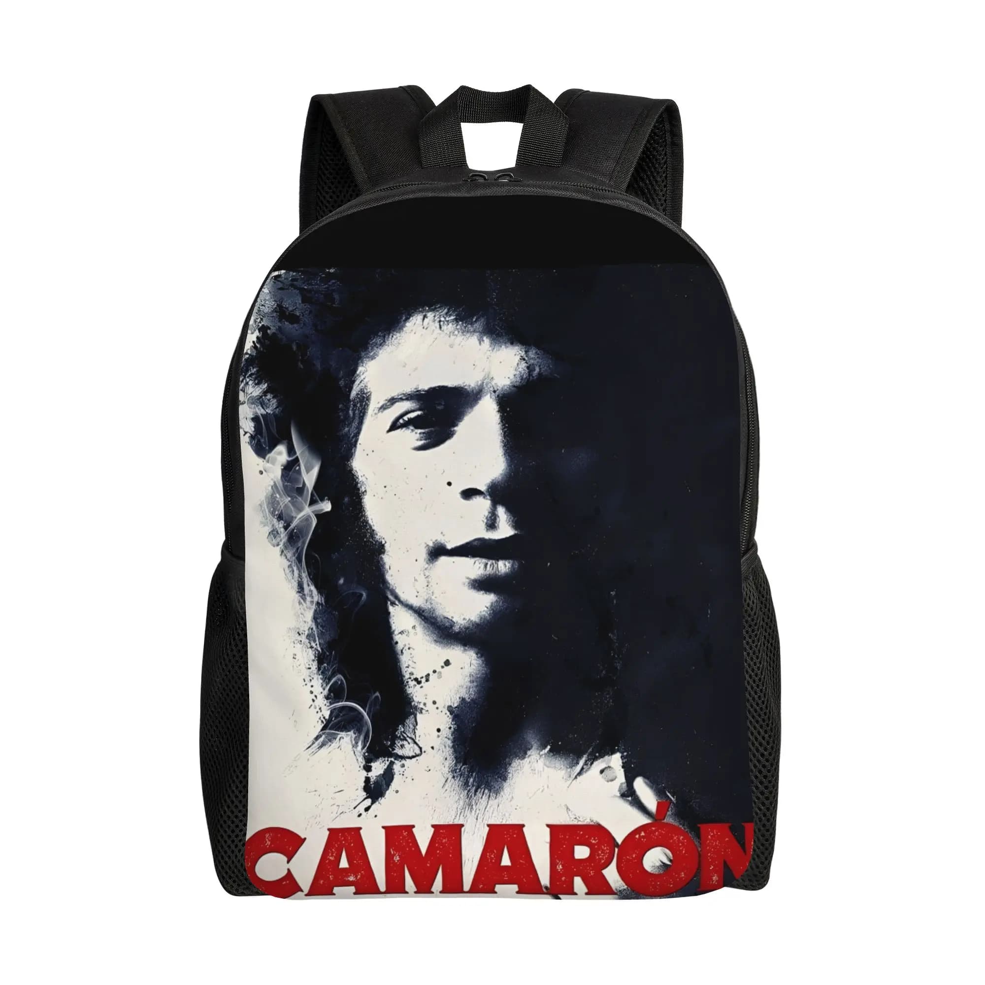 Camarons De La Isla Flamenco Singer Cool Backpack Gift School Business Music Rock Daypack Uomo Donna Borse per computer portatile in tela