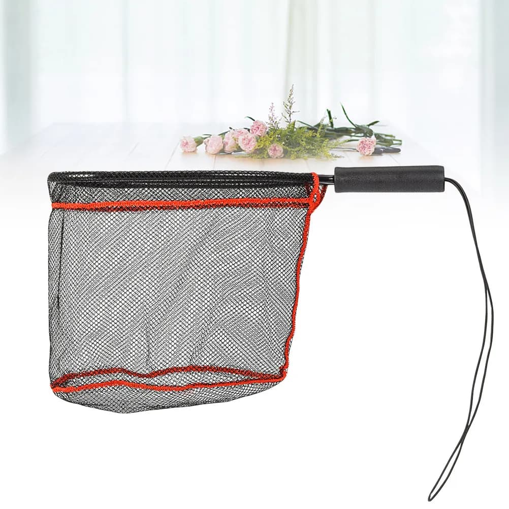 Mini Rete Portatile per la Pesca di Gamberetti per Acquario, Laghetto, Nera, Leggera, Compatta, Robusta, Design Delicato, Cattura e Rilascio