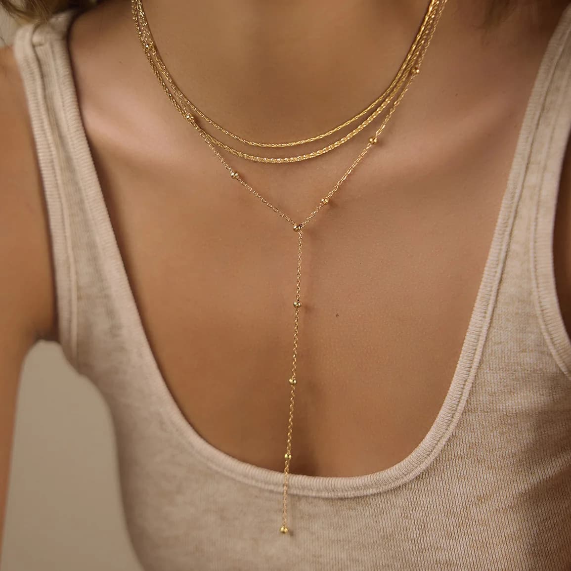 Collane a strati con nappe lunghe da donna, collana girocollo con perline, gioielli alla moda, collana lunga a catena, regali di moda