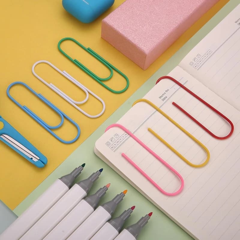 Large Colored Paper Clip Rust Proof Anti Slip Large Office Paper Clip Used Organizing Personal Files Book Folders Schools