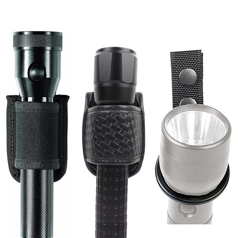 Custodia per fondina per torcia tattica Custodia protettiva per torcia a LED Cintura Molle Carry Tasca per attrezzi multifunzionale Caccia da campeggio