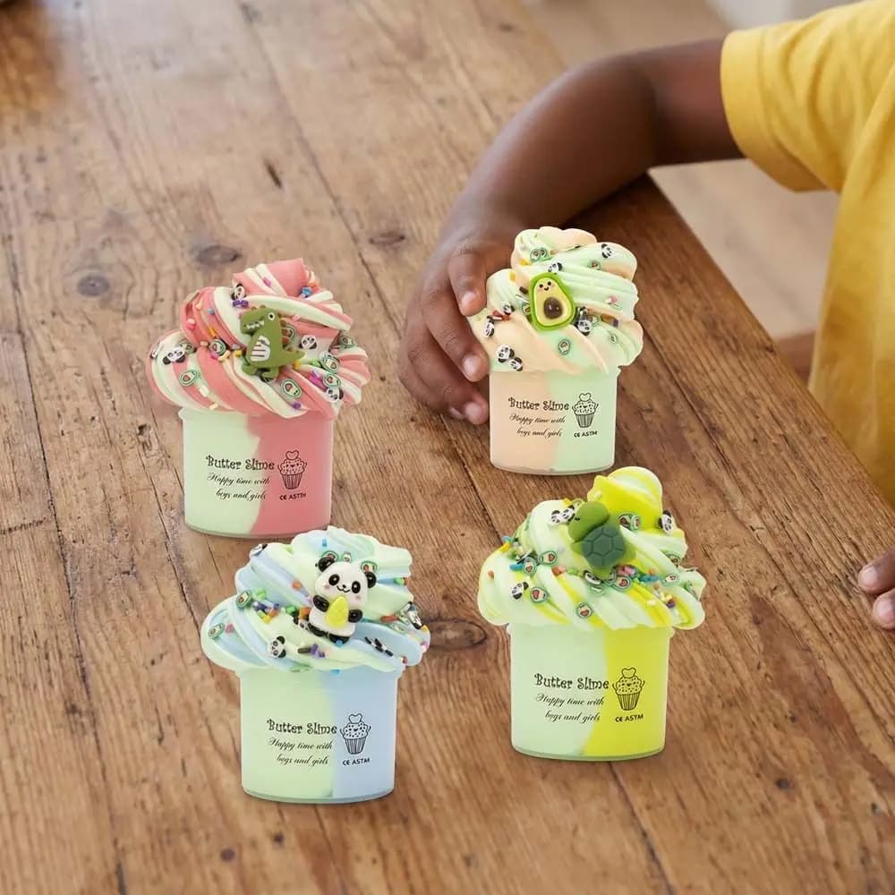 Kit Creativo per la Creazione di Slime Soffice come il Burro, Slime Cristallino Sicuro per lo Sviluppo delle Abilità Manuali, Slime Cristallino a Tema Dinosauro, Slime Cristallino Puro
