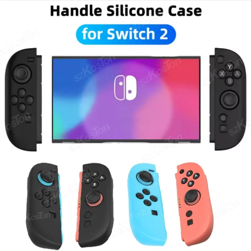 Per NS Switch 2 Joy-Con Maniglia del controller Custodia protettiva in silicone Copertura protettiva antiscivolo Copertura protettiva antiscivolo