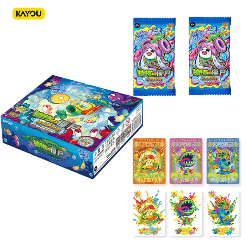 100% Authentic KAYOU Plants vs Zombies Super Space Adventure Vol.12 Trading Card Box Official Game Collectible Cards Toy Gifts
