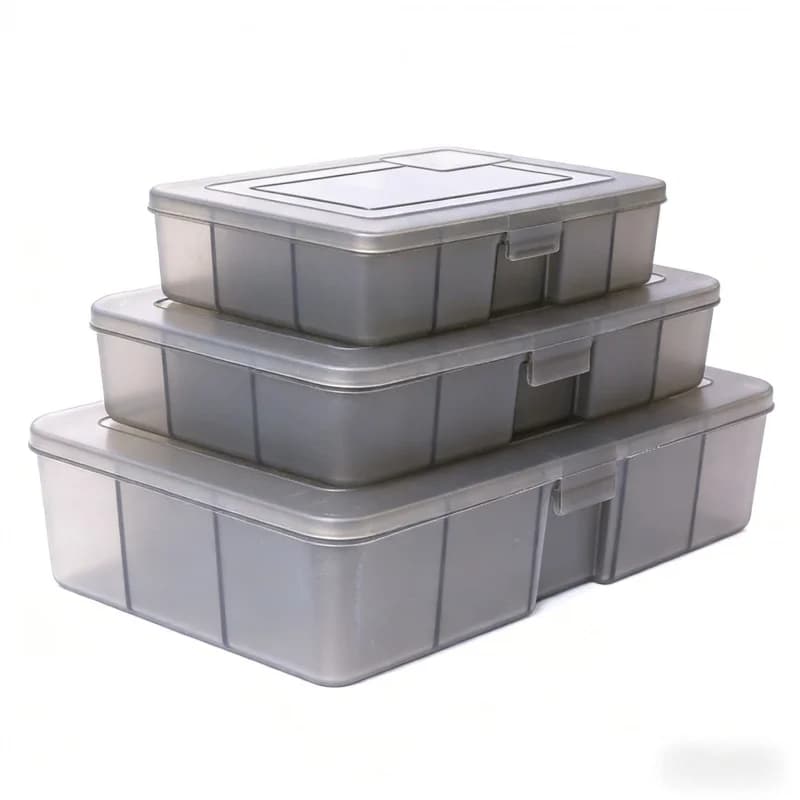 Box Five-Square Bags, Set Elegant Grey Small Medium Large, Fishing Bag, Special Accessories for Fishing Equipment