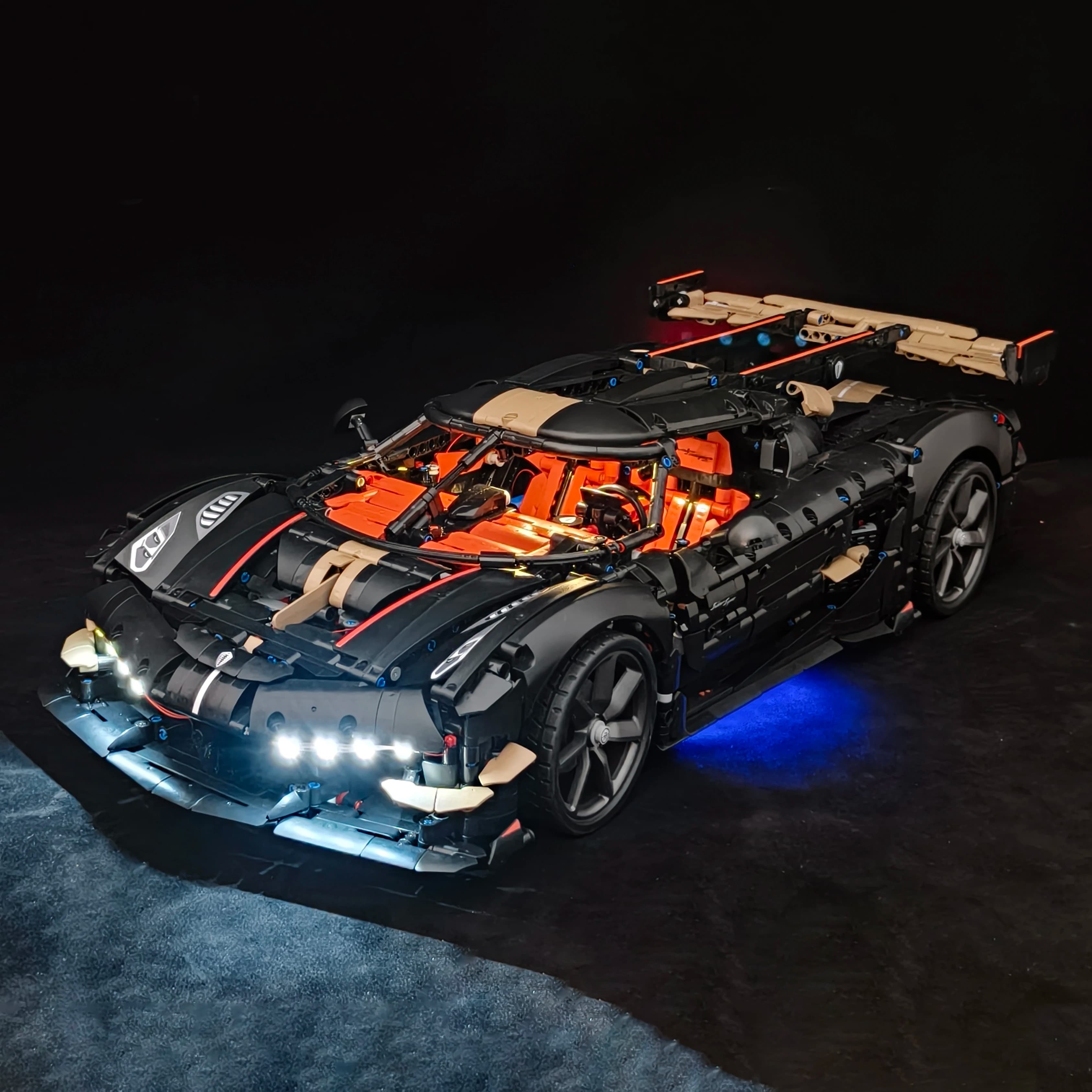 (Light Kit Only) Light Kit for 42232 Koenigsegg Supercar Building Blocks, Home Decoration Ornament Model, Holiday Gift