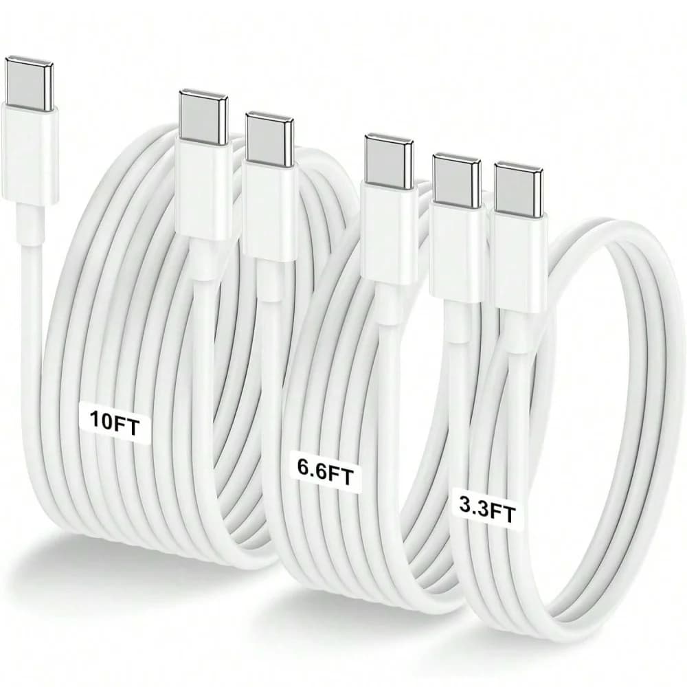 Cavo di ricarica rapida USB-C a USB-C da 60W, 1,8m, cavo dati Type-C per iPhone 15 16
