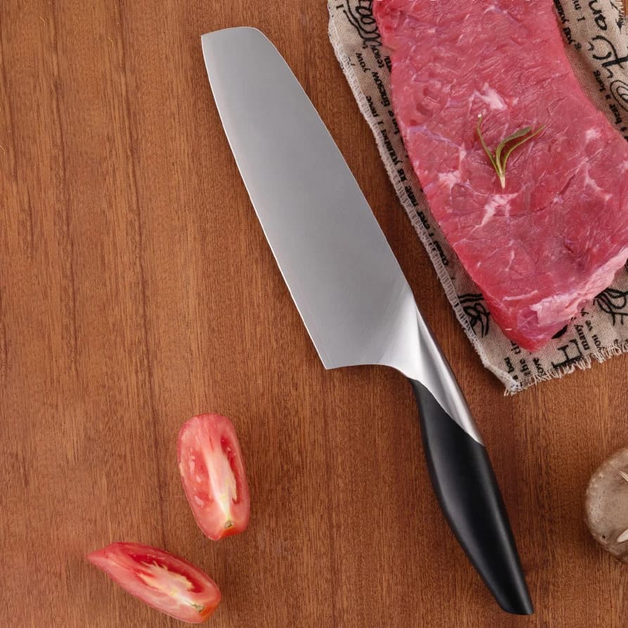 Nakiri knife 6 inch 9Cr18CoMoV Stainless Steel Blade ABS Handle Cooker for Chef Slicing Meat Vegetable Kitchen Knife China Messer