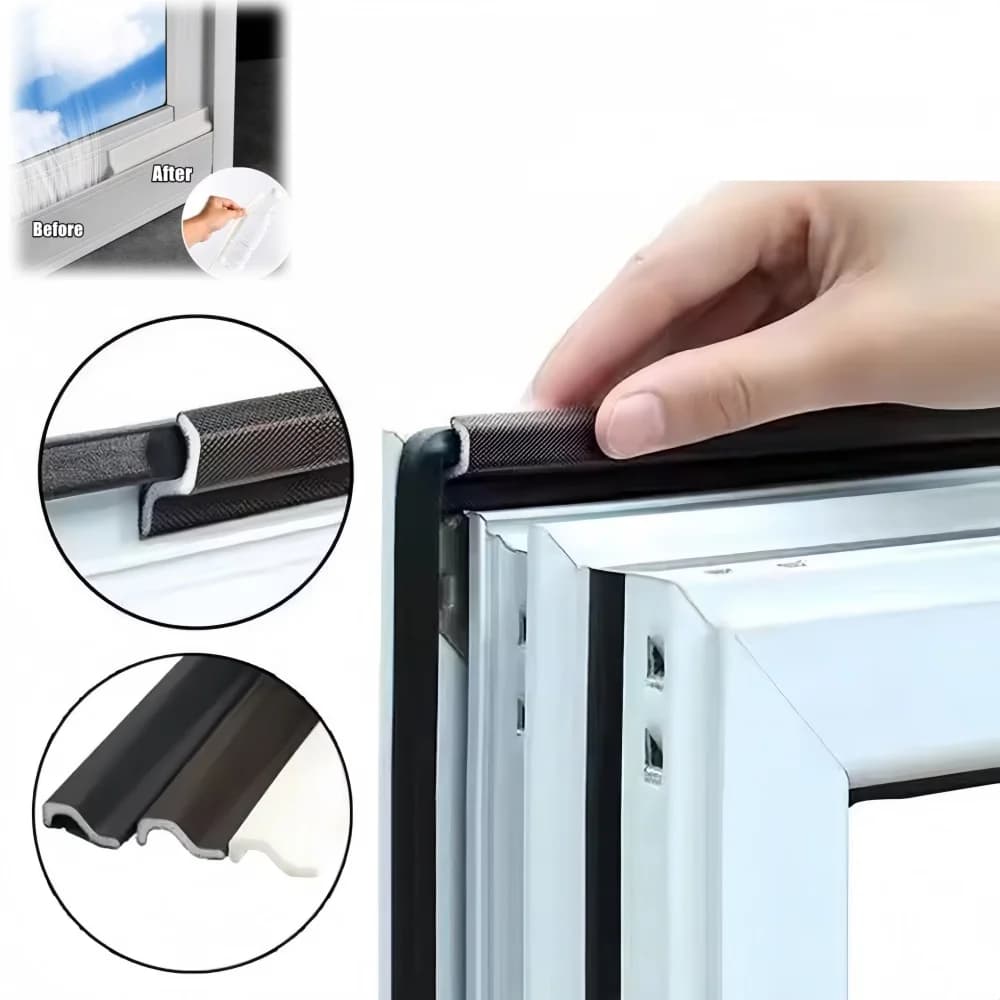 1pc 5mX22mm Striscia di tenuta per finestra insonorizzata per guarnizione per finestra a battente Schiuma acustica Guarnizione per porta Guarnizione Gap Filler